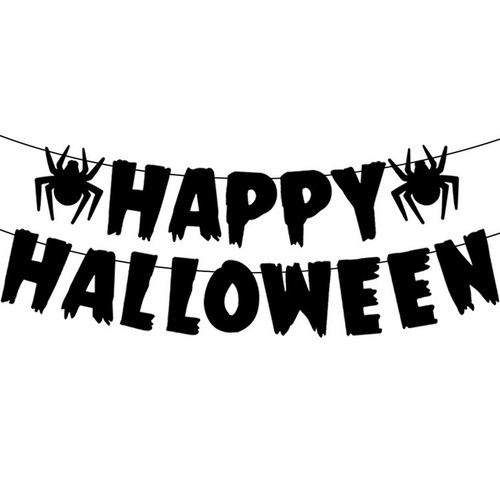 Гирлянда Happy Halloween Пауки 500 см, 17 см