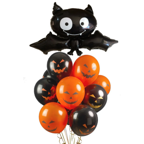Набор воздушных шаров Хэллоуин вечеринка Летучая мышь 11шт