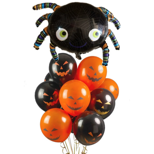 Набор воздушных шаров Хэллоуин вечеринка Паук 11шт