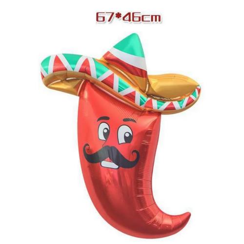 Воздушный шар Перец в сомбреро 67 см