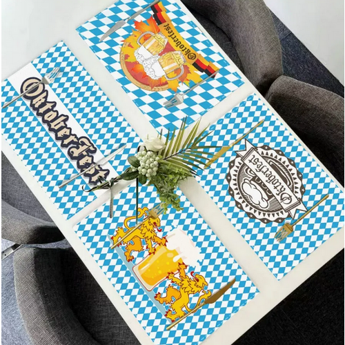 Cалфетки сервировочные на стол Октоберфест 42*32 см 4шт