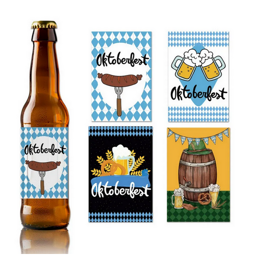 Этикетки на бутылку Октоберфест 24шт