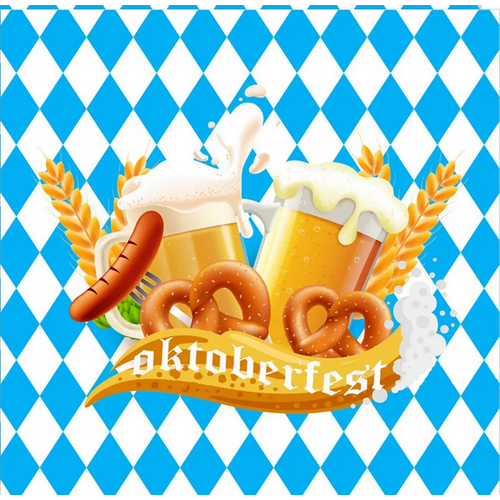 Салфетки на праздник Октоберфест Пиво 33см 20шт