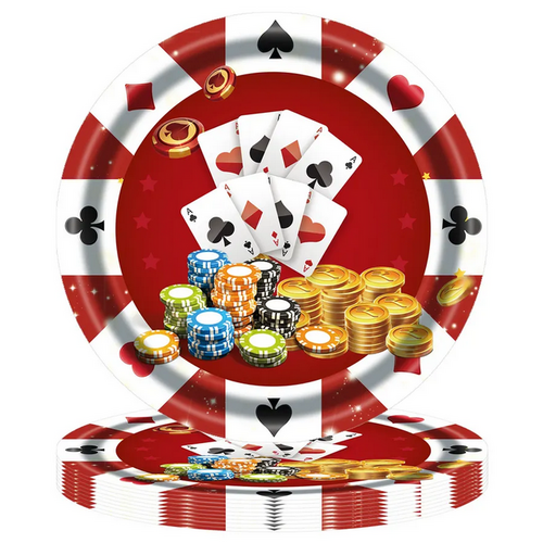 Тарелки 777 Казино С Днем рождения 18см 6шт