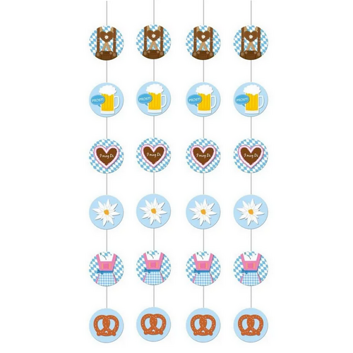 Гирлянда вертикальная с подвесками Октоберфест 4 шт 130см