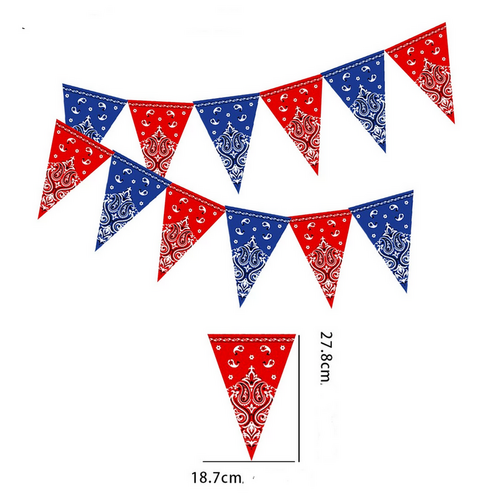 Гирлянда украшение Ковбойская вечеринка 220см 12 флажков