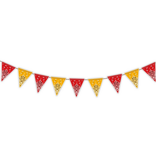 Гирлянда украшение Ковбойская вечеринка 180см 9 флажков