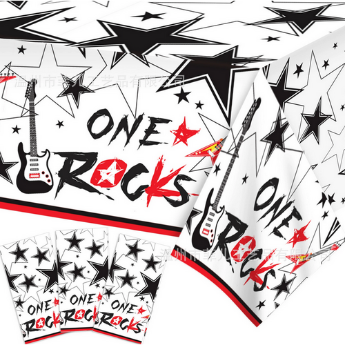 Скатерть Рок-н-ролл вечеринка 220х130см