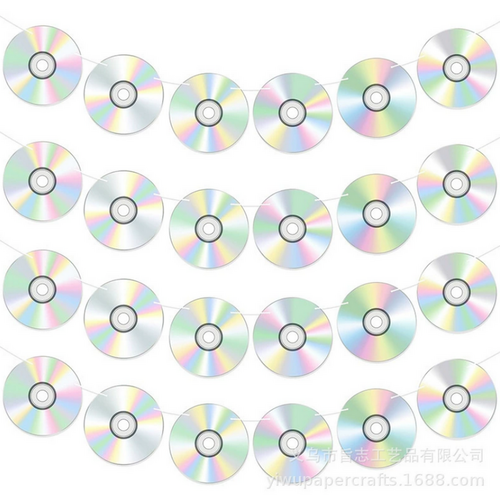 Гирлянда декор Диско вечеринка CD Диск 200см